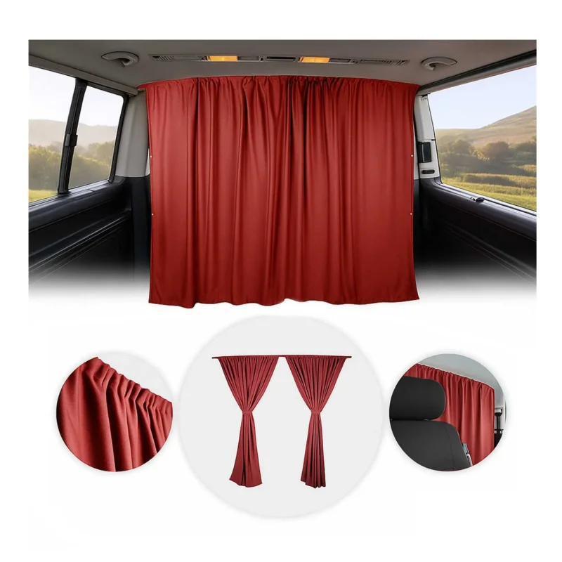Maß Gardinen für Ford Transit Tourneo Custom L1 L2 Fahrerhaus Abtrennung Rot