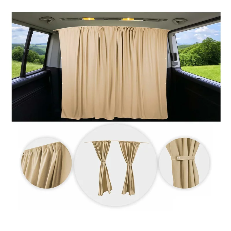 Maß Gardinen für VW Crafter H2 Fahrerhaus Abtrennung Sonnenschutz Beige