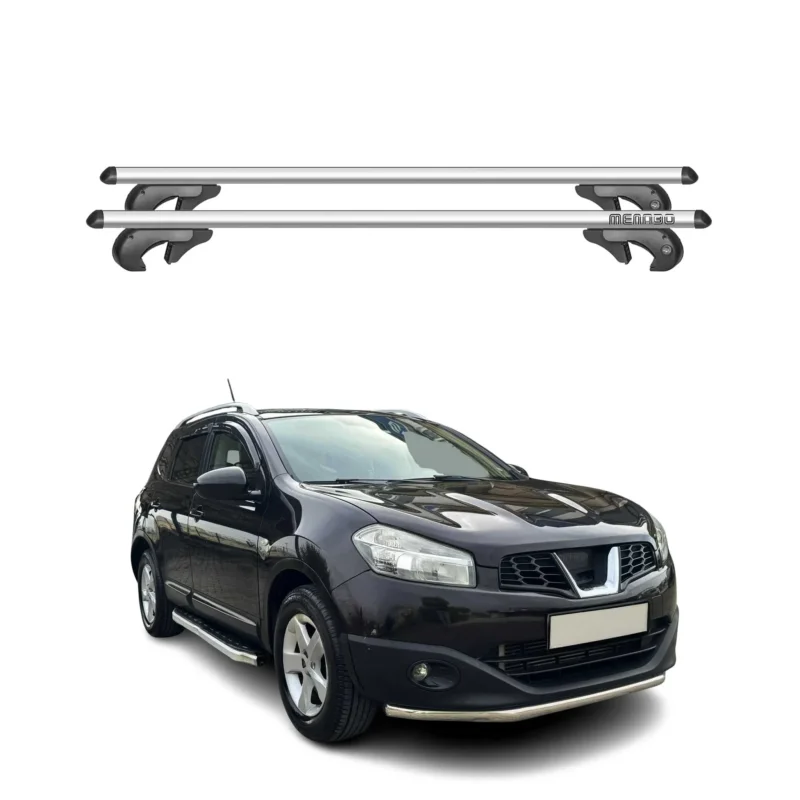 Menabo Dachträger Grundtäger für Nissan Qashqai J10 2006-2014 90kg Alu Silber 2x