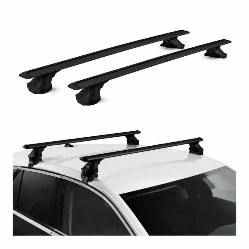 Dachträger Querträger für Peugeot 3008 II 2016-24 Aluminium 2 Stück TÜV Schwarz