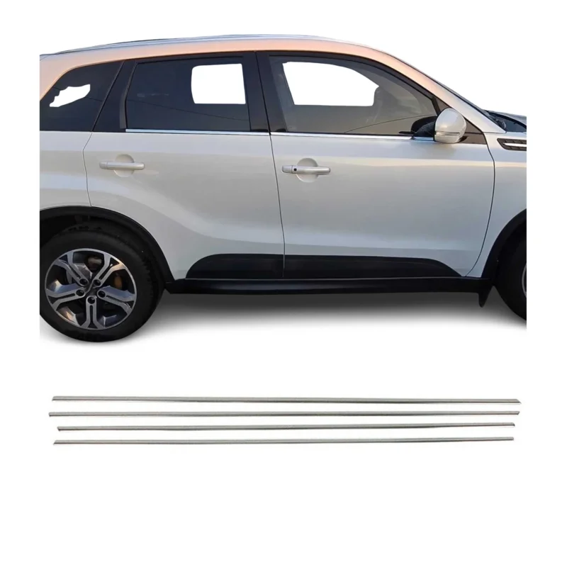 Fensterleisten Zierleisten für Suzuki Vitara 2015-2026 Edelstahl Chrom 4tlg