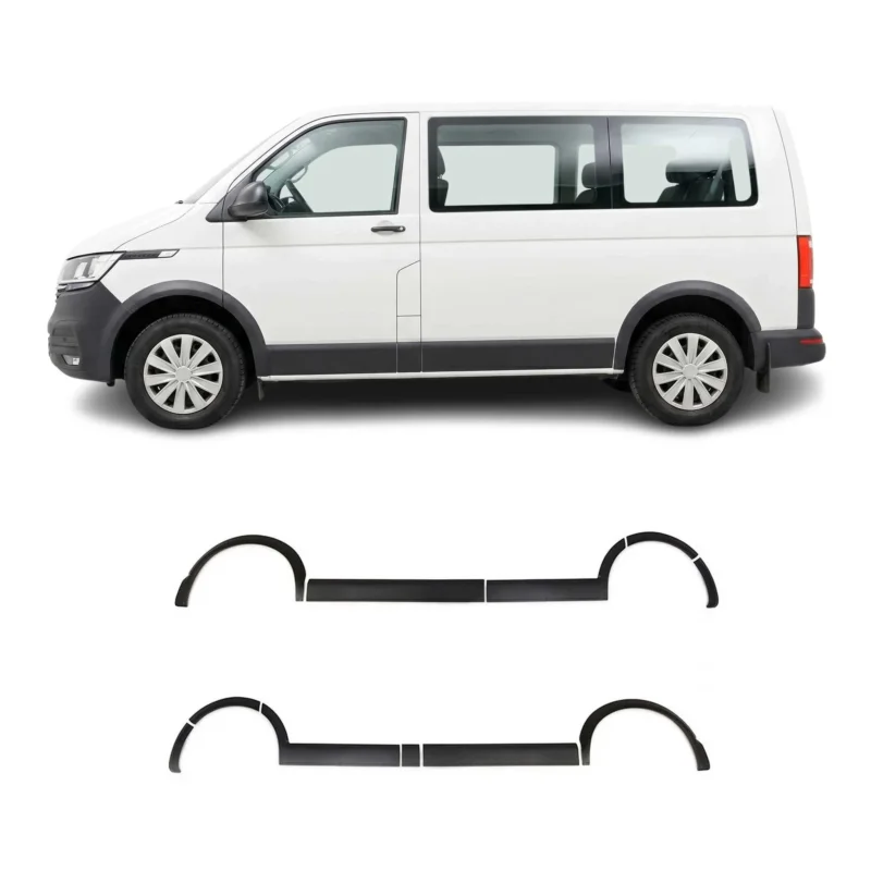 Radlaufschutz Kotflügel für VW T6 Transporter 2015-2019 Langer ABS Schwarz 11tlg