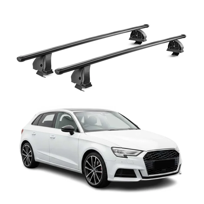 Stahl Dachträger für Audi A3 8Y Sportback 2020-2026 TÜV 75 kg 2tlg Schwarz