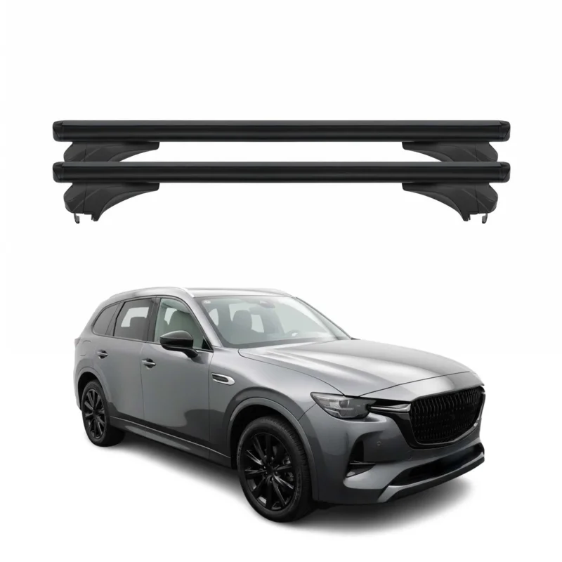 Menabo Dachträger Grundtäger für Mazda CX-80 2024-2026 Aluminium Schwarz 2 tlg