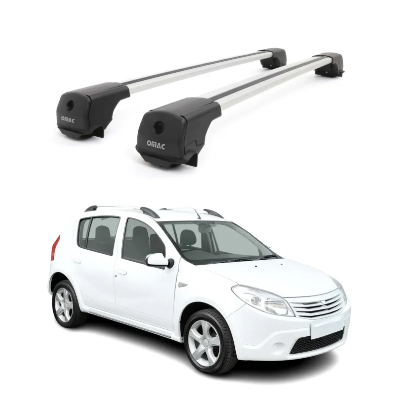 Dachträger Grundträger für Dacia Sandero 2008-2012 Aluminium 75kg Grau 2tlg
