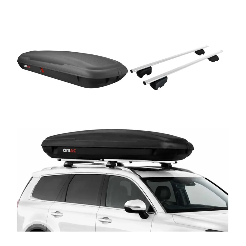 Carbonlook Dachbox 480L + Dachträger Hyundai Tucson IV 2022-2026 Silber