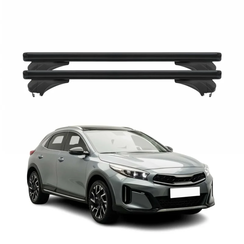 Menabo Dachträger Grundtäger für KIA X-Cee'D 2019-2026 Aluminium Schwarz 2 tlg