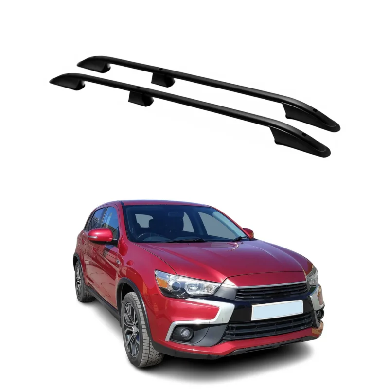 Dachreling Dachgepäckträger für Mitsubishi ASX 2010-2023 Aluminium Schwarz 2tlg
