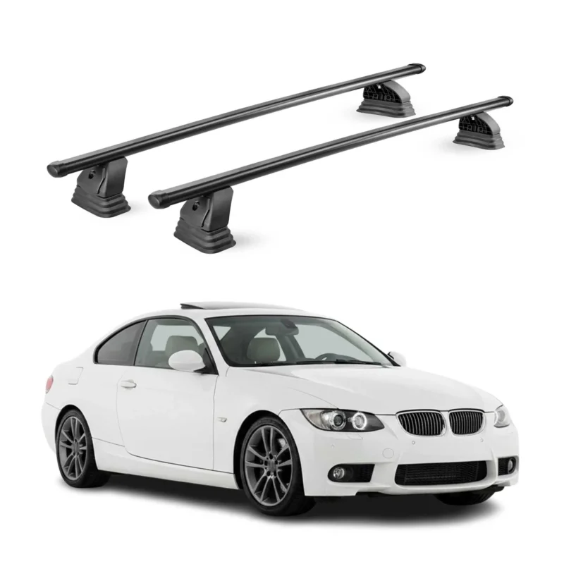 Stahl Dachträger für Bmw 3er E92 Coupè 2006-2012 TÜV Abschließbar 2tlg Schwarz
