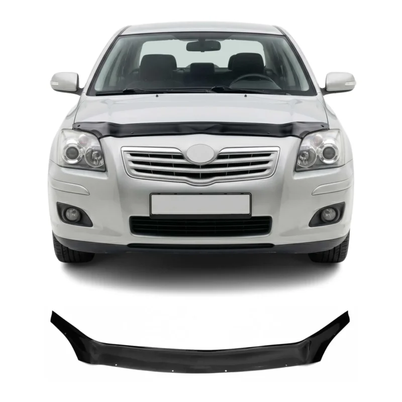 Motorhaube Deflektor Steinschlagschutz für Toyota Avensis 2003-2008 Schwarz