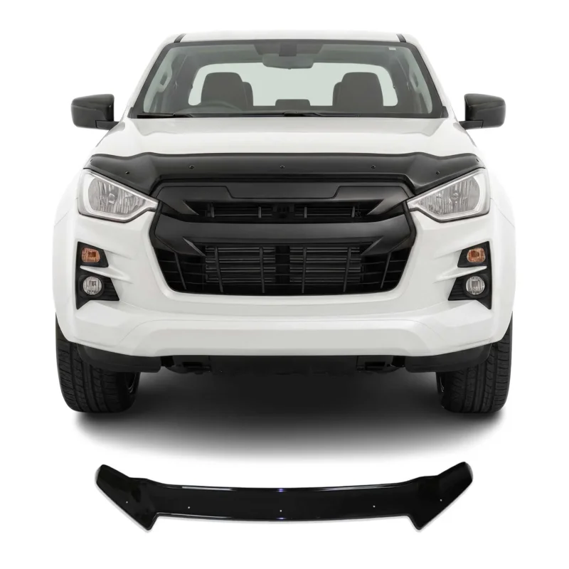 Motorhaube Deflektor Insekten für Isuzu D-max mk3 2019-2023 Pre-FL ABS Schwarz