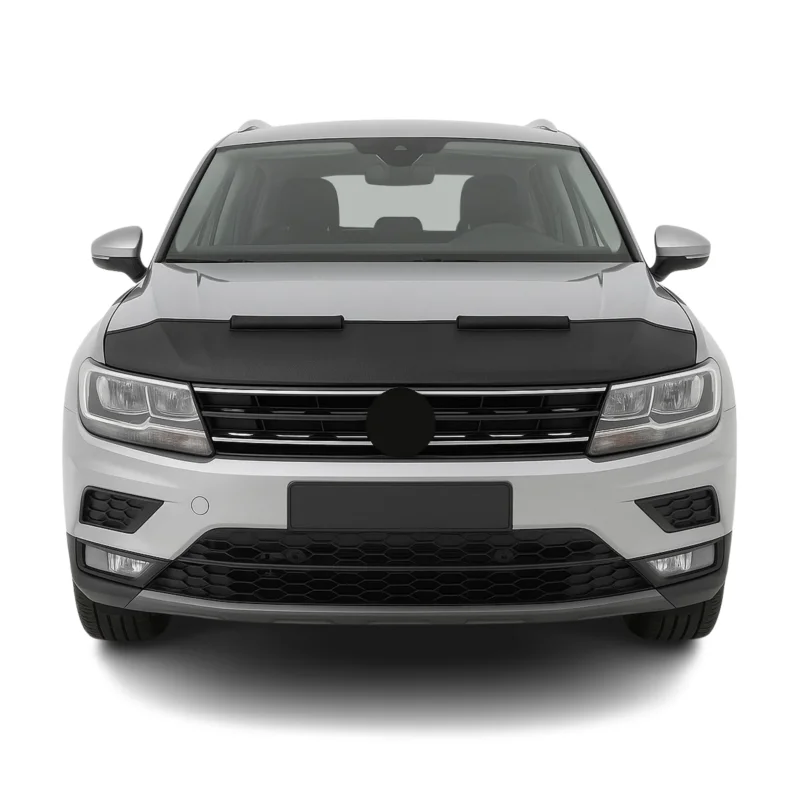 Haubenbra Steinschlagschutz Bonnet Bra für VW Tiguan 2016-2024 Schwarz Halb