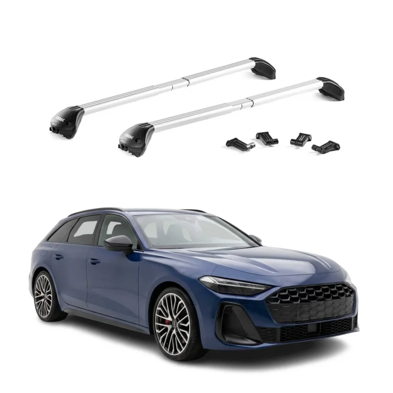 Dachträger Grundtäger für Audi A5 B10 Avant 2025-2026 100kg Alu Silber 2 tlg ABE