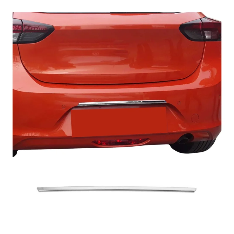 Kofferraumleiste Heckklappe Leiste für Opel Corsa F 2019-2026 Edelstahl Chrom