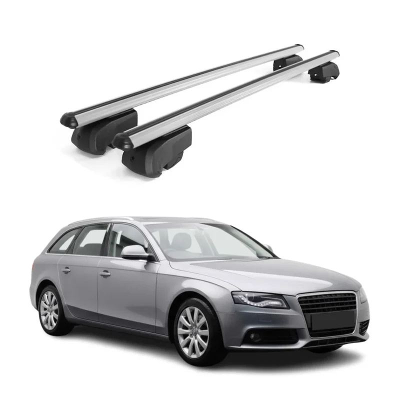 Dachträger Grundträger für Audi A4 B8 Avant 2008-2015 Aluminium Silber 2tlg