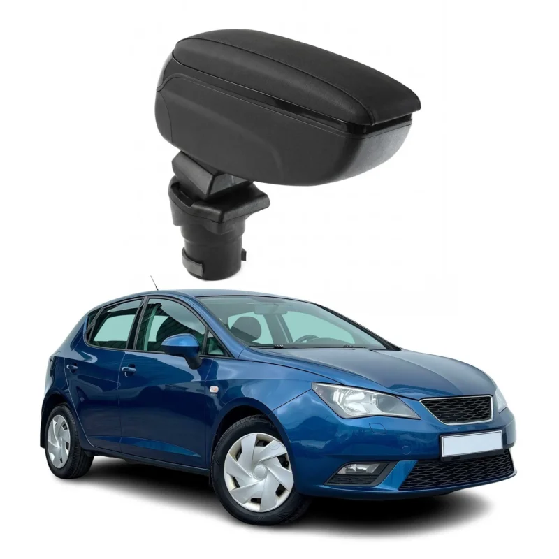 Armlehne Mittelarmlehne Mittelkonsole für Seat Ibiza 2008-2017 PU-Leder Schwarz