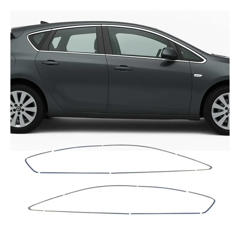 Fensterleisten Zierleisten für Opel Astra J 2010-2015 Schrägheck Edelstahl 12tlg