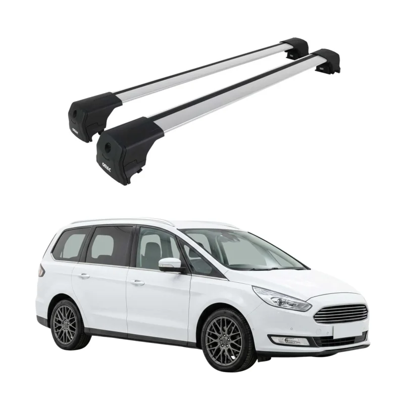 Dachträger Grundtäger für Ford Galaxy III 2015-2019 Pre-FL Aluminium Silber 2tlg