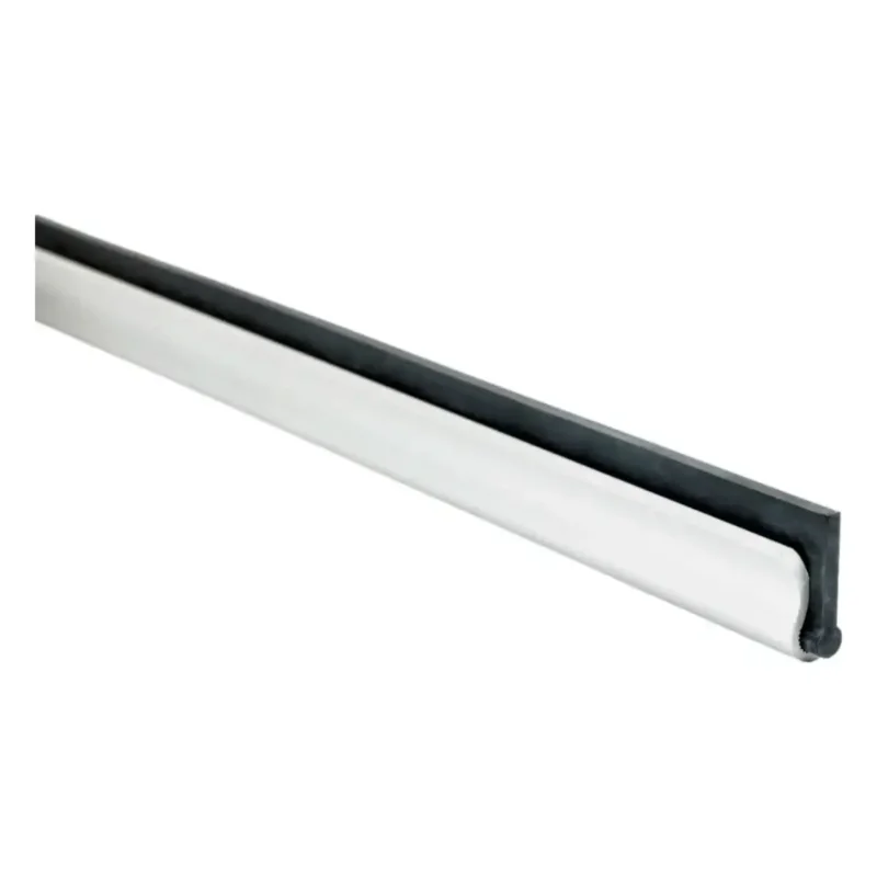 Moerman aluminium-schiene mit silberner metallischer schiene und schwarzem dura-flex gummiwischerblatt