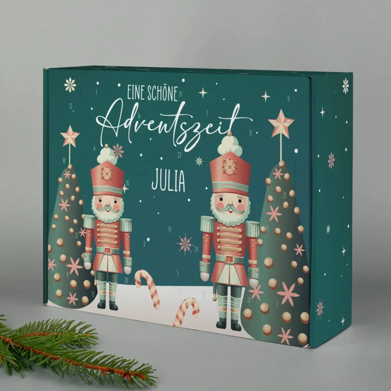 Nussknacker Adventskalender personalisiert mit Name zum selber Füllen
