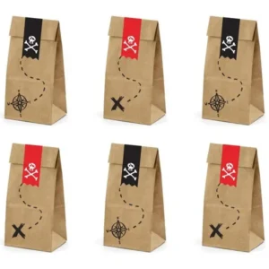 Piraten Uitdeelzakjes 18cm 6st van Partydeco koop je bij Partywinkel