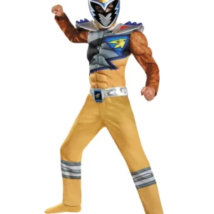 Goldener Power Ranger Dino Charge Muskel Kostüm