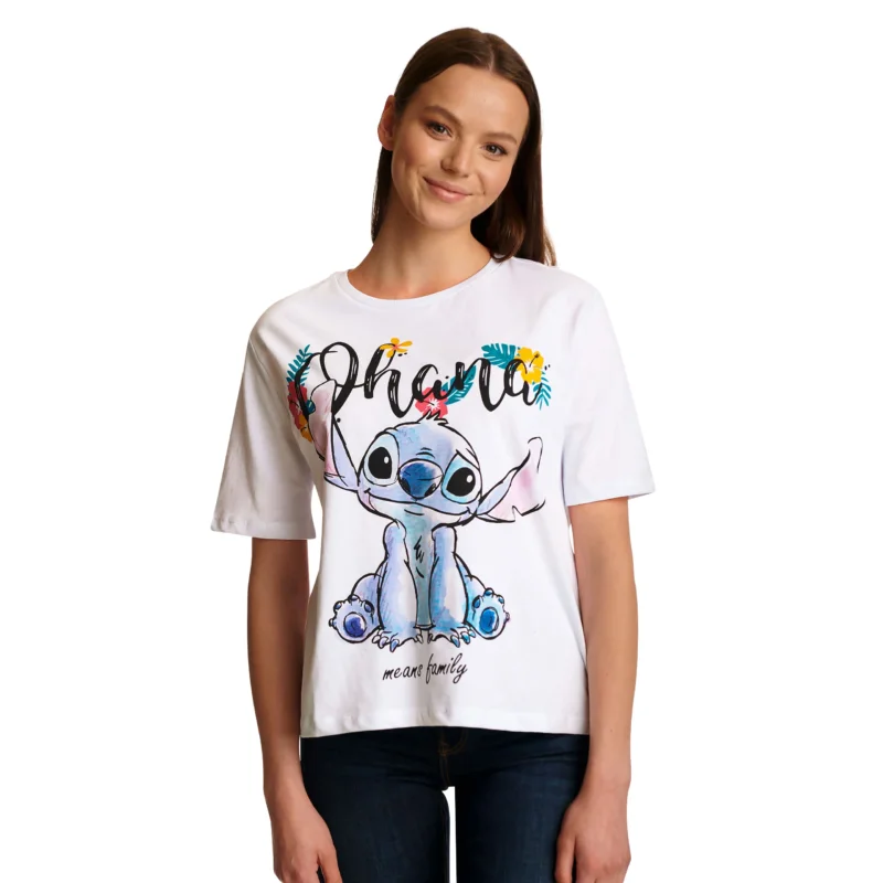Produktbild Lilo & Stitch - Ohana T-Shirt Damen weiß