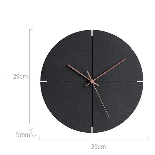 Elegante nordische minimalistische Holz-Wanduhr | Karnz