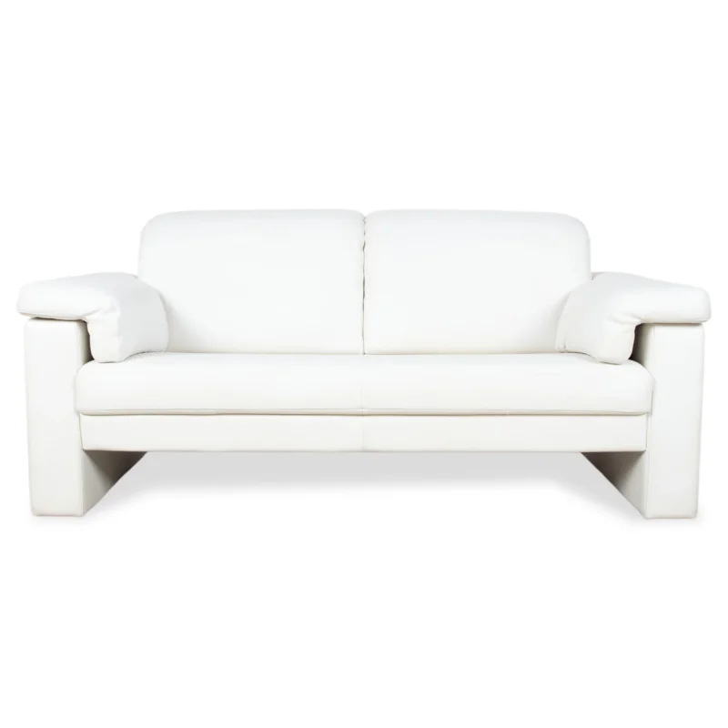 Rolf Benz 4000 Zweisitzer Leder Sofa Creme Weiß Couch