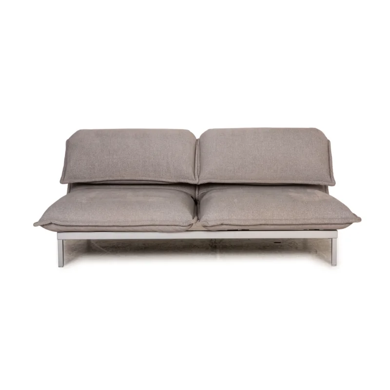 Rolf Benz Nova Stoff Sofa Grau Zweisitzer Couch Funktion Schlaffunktion