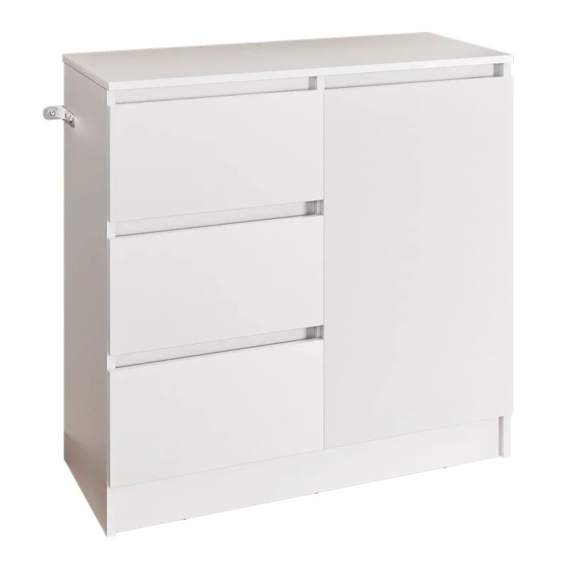 Yorbay Sideboard mit 3 Schubladen und Tür, 80,5 x 35 x 79 cm - YW011-D079 - 1 - Yorbay.de