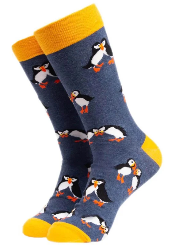 Soctopus Mate For Life Puffins Socken Blau