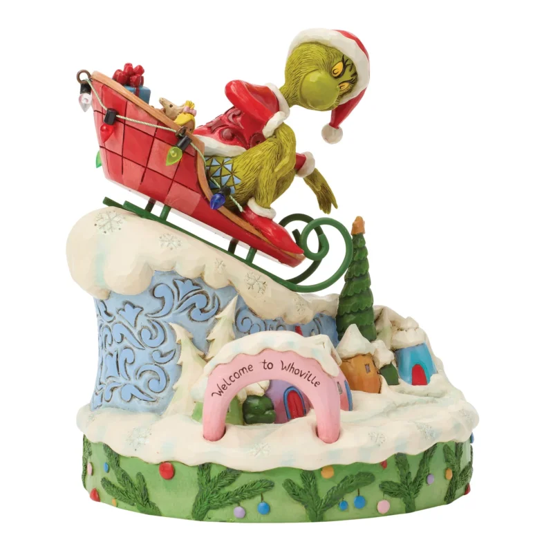 6018956 - The Grinch, auf einem kleinen Schlitten - 15cm, Jim Shore 2026