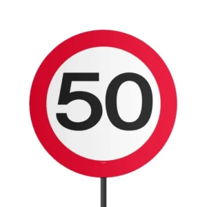 Tuinbord 50 Jaar Verkeersbord 52cm van Folat koop je bij Partywinkel