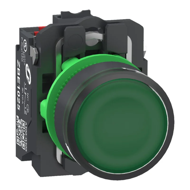 Schneider Electric - Drucktaster, Komplettgerät Leuchtdruckt. Gn 1S 1Ö XB5AW33B55 24V 22Mm Push In