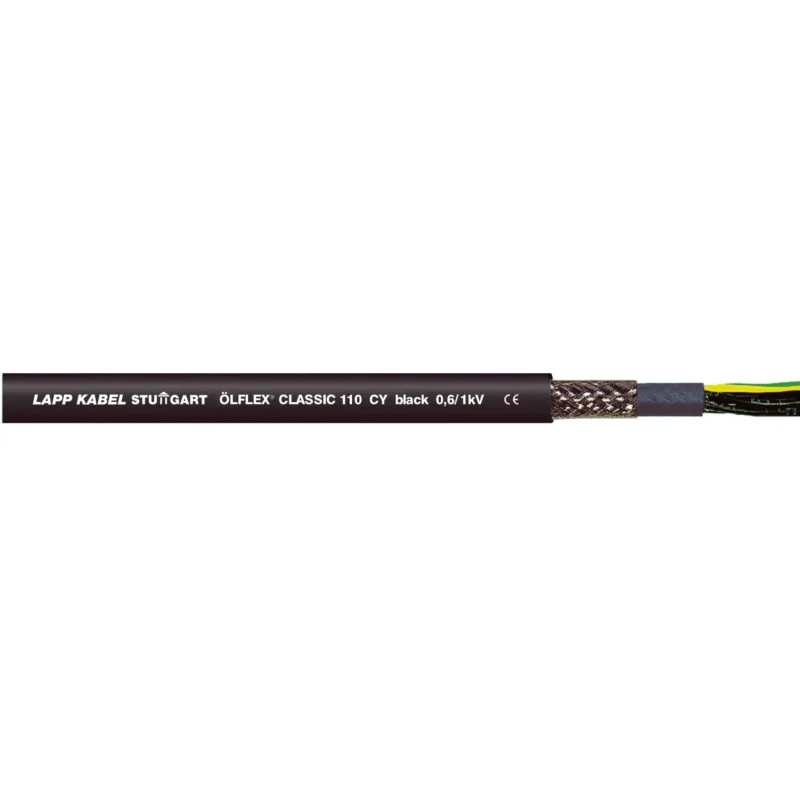 Lapp Kabel&Leitung - Energiekabel >= 1 kV, für ortsveränderlichen Einsatz ÖLFLEX CLASSIC 110 CY BK 1121340/500 0,6/1kV 3G2,5 − 500 Meter