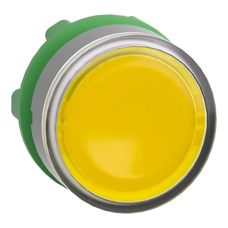 Schneider Electric - Frontelement für Drucktaster Leuchtdrucktaster ZB5AA88C0 gelb, 22mm, in grau