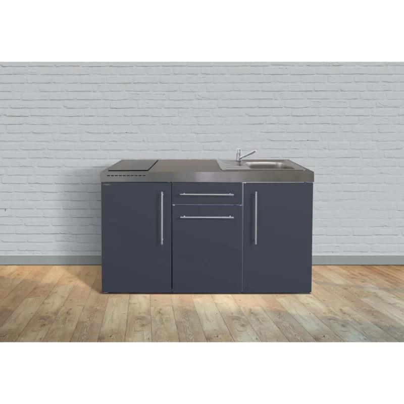 Stengel - Mini-Küche Miniküche Premiumline MPSG160KSIKFliBre2Sn Schiefergrau