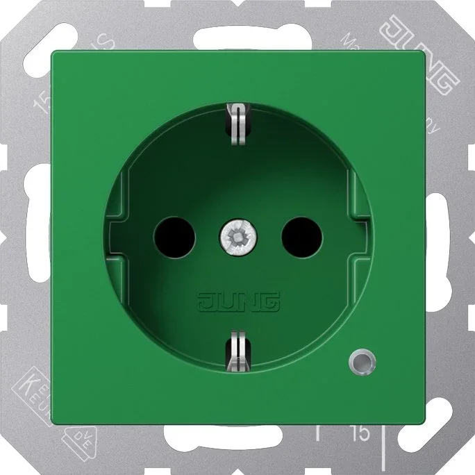 Jung - Steckdose SCHUKO-Steckdose 16 A 250V ABA 1520 BFKO GN m.Berührungsschutz