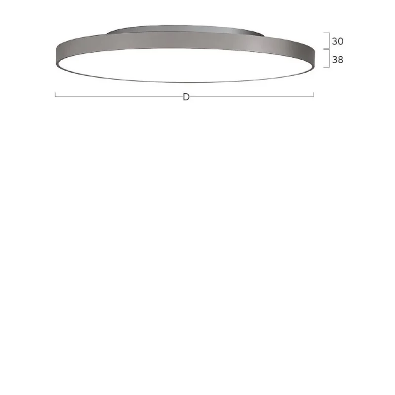 Lightnet - Decken-/Wandleuchte LED-Anbauleuchte BX5ASL-840H-D600 4000K, silber