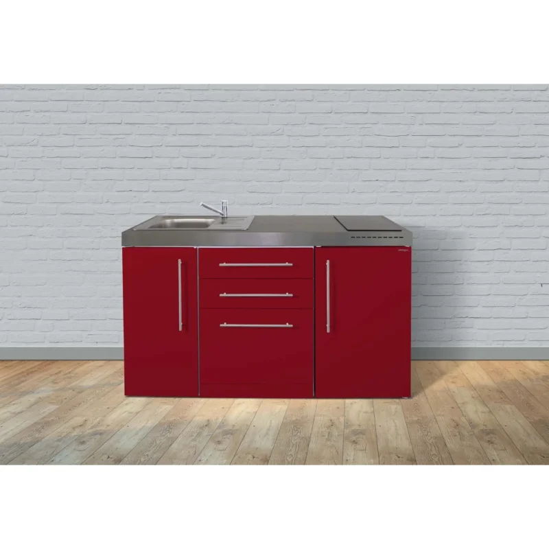 Stengel - Mini-Küche Miniküche Premiumline MPGSBR150KSGSIKFreBl Bordeauxrot
