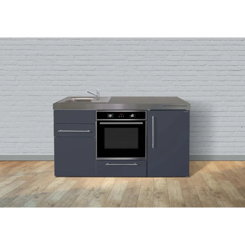 Stengel - Mini-Küche Miniküche Premiumline MPBSG160KSGKFreBliS Schiefergrau