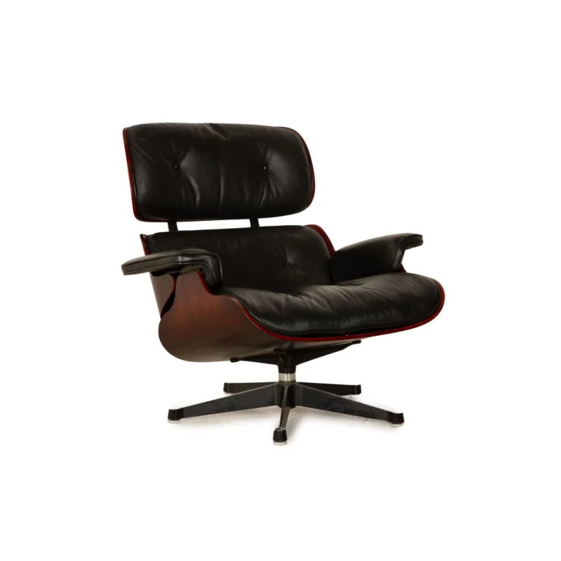 Vitra Eames Lounge Chair Leder Sessel Schwarz